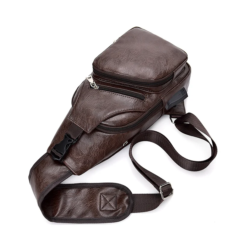 Heren Rugzak USB Opladen Anti-diefstal Borsttas Casual Retro Schoudertas Heren Outdoor Sport Fietsen Messenger Bag — foto 7