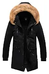 Men's Washed Cotton Winter Jacket, Mid-Length, Youth Style, Removable Hat, Casual Thickening, Comfortable for Cold Weath — photo 7