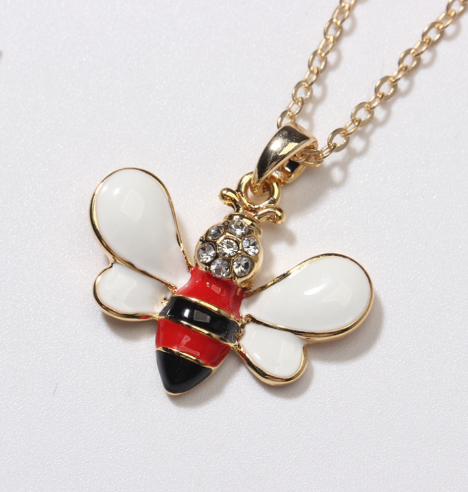 Colar de Joia de Verão Feminino, Abelha de Desenho Animado Fofa, Pingente de Gota de Óleo, Charmoso e Perfeito para o Verão — foto 10