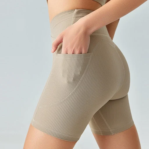 Title 2, Womens Rib High Waist Belly Contracting Yoga S...