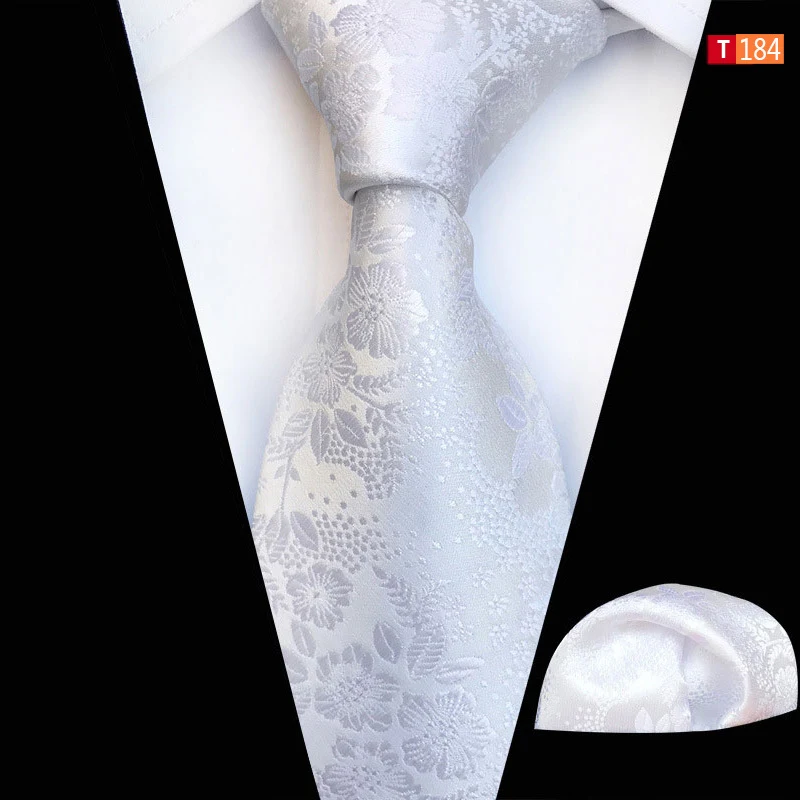 Terno Floral Branco Masculino com Gravata e Acessórios — foto 2