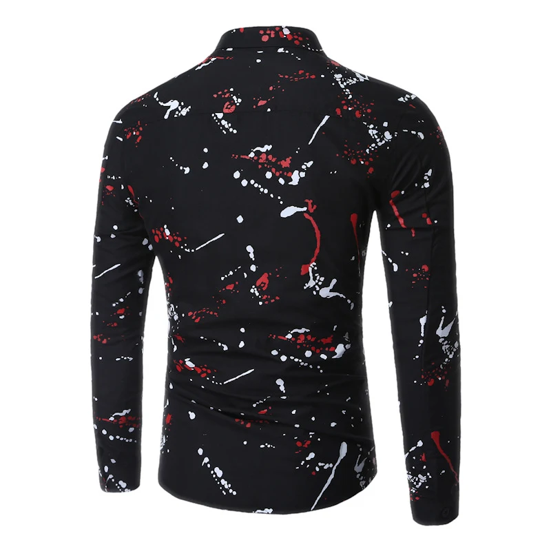 Men's Fashion Casual Ink Painting Shirt. Embrace Artistic Style this Summer with this Comfortable and Stylish Shirt, Per — photo 6