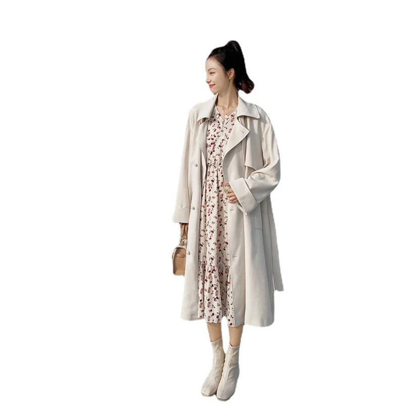 Title 4, British Style Long Coat Over The Knee Classic E...