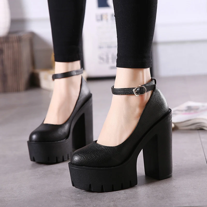 Title 4, Womens New High-Heeled Shoes All-Match Thick-H...