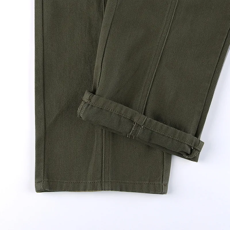 Title 2, Low Waist Pocket Retro Casual Cargo Jeans for c...