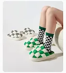 Chessboard Grid Classic Contrast Color Design Fashion Couple Home Slippers. Comfortable and stylish indoor footwear for — photo 14
