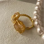 Anel de flor tridimensional oco, adorno floral que adiciona um toque de delicadeza e charme, ideal para expressar sua personalidade. — foto 11