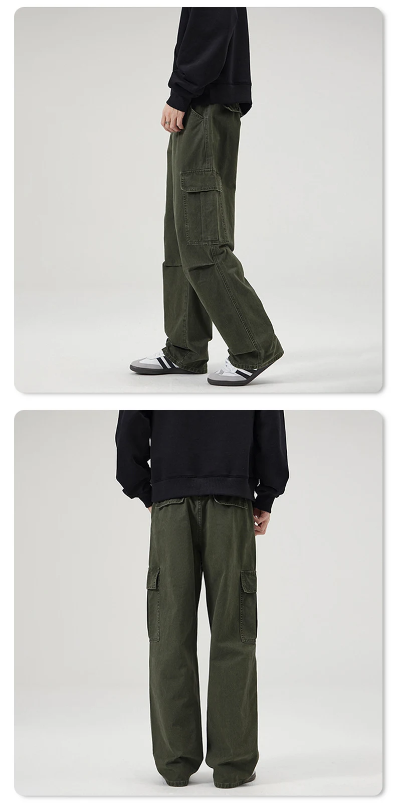 Title 2, Heren casual broek van puur katoen, retro gewas...