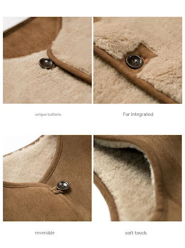 Title 2, Double Sided Leather And Fur Integrated Vest