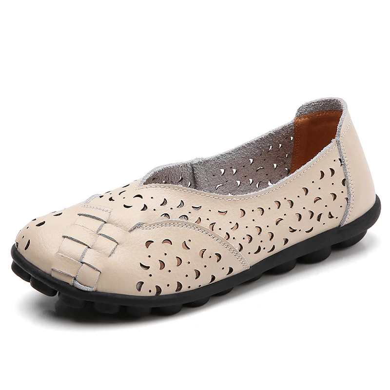 Comfortable Hollow Shoes With Leather Soft Sole Experience all-day comfort and support. Walk in style with these flexibl — photo 2