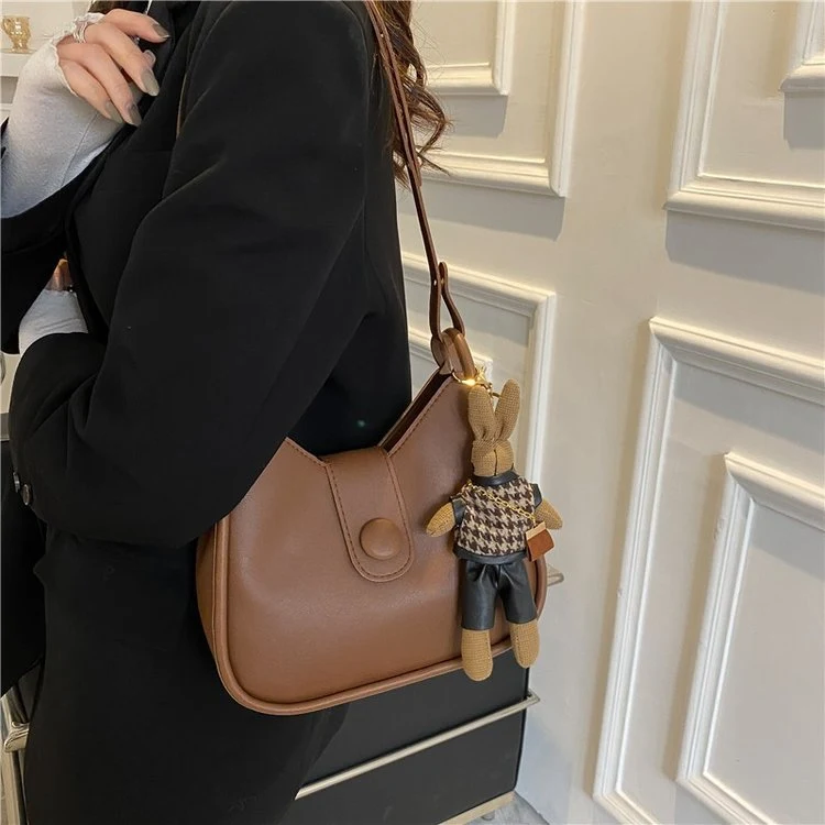 Simple Messenger Retro Schoudertas voor Dames. Klassiek ontwerp, ruim en ideaal voor dagelijks gebruik. Draag je benodigdheden met stijl en comfort. — foto 3