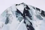 Short Sleeve Printed White High Street Shirt Cardigan, offering comfort and style. Perfect for a casual, trendy look and — photo 5