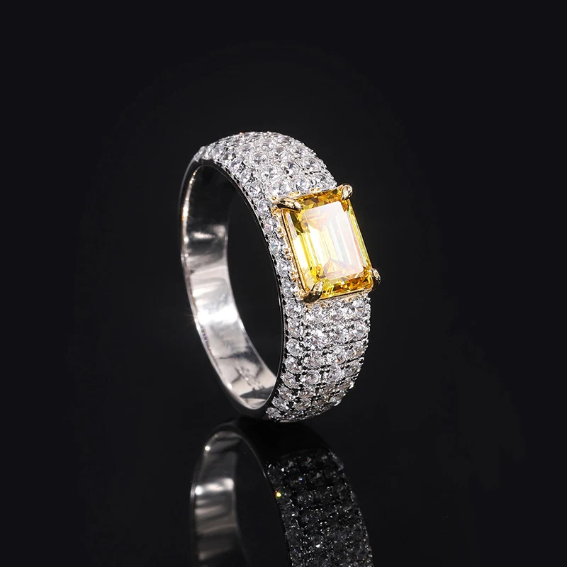 Anel feminino simples retrô com diamantes. Joia elegante e atemporal para uso diário ou ocasiões especiais. Presente perfeito. — foto 4