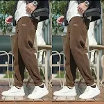 Heren Corduroy Casual Broek, Losse Rechte Pasvorm, Enkelkoord, Comfortabele en Stijlvolle Vrijetijdsbroek voor Heren — foto 3