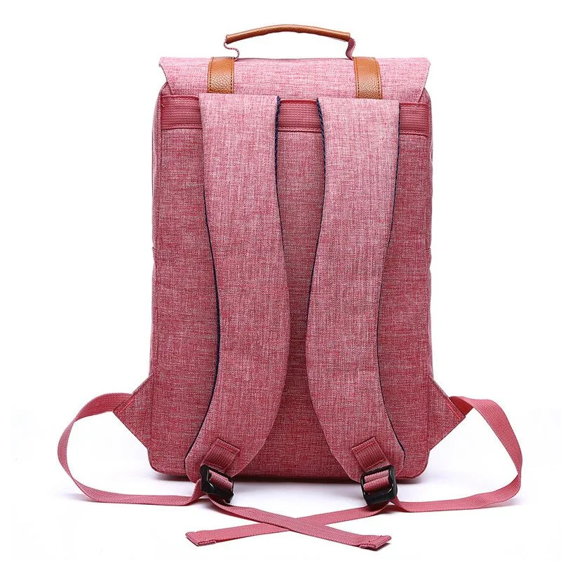 Mochila de lona para computador. Compartimento espaçoso, acolchoamento ergonômico, resistente à água, ideal para viagens, trabalho e escola. — foto 6