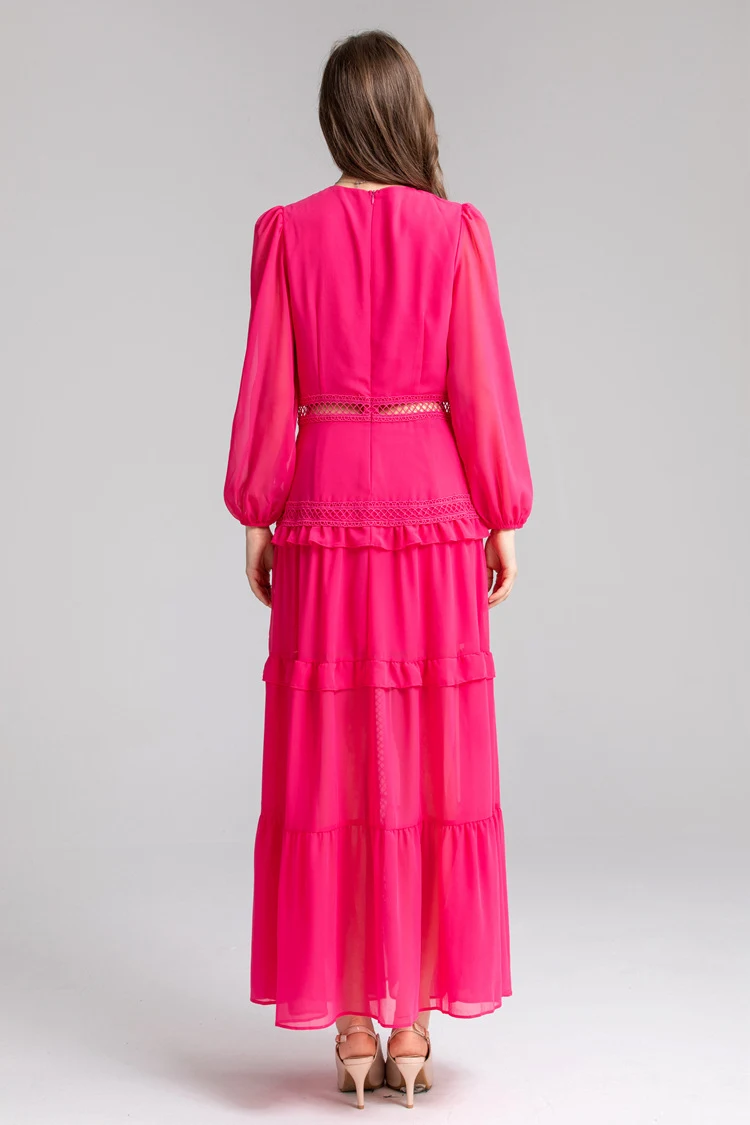Title 4, Vestido Longo Feminino Temperamento Slim Fit co...