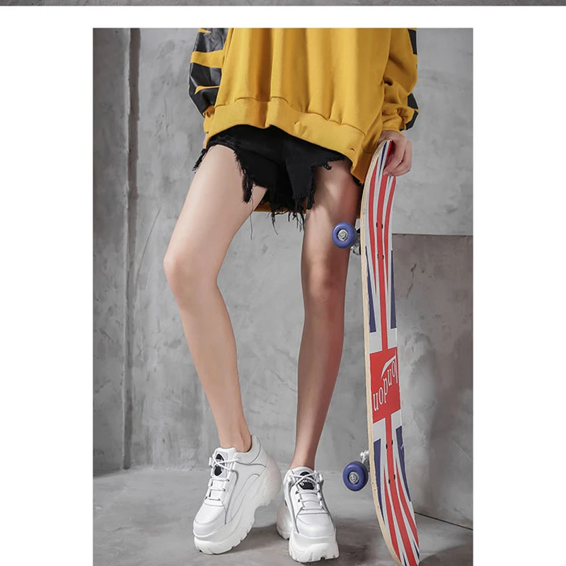 Title 2, Womens thick soled sneakers Harajuku retro sty...
