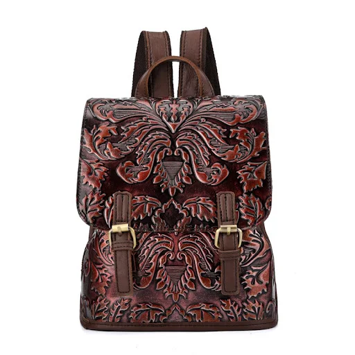 Title 5, Geprägter Vintage-Rucksack für Alltag und Reise...