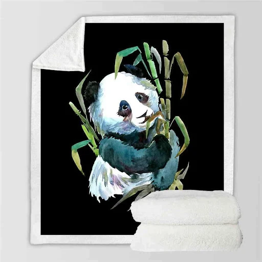 Title 4, Panda serisi pazen dijital baskılı battaniye, y...
