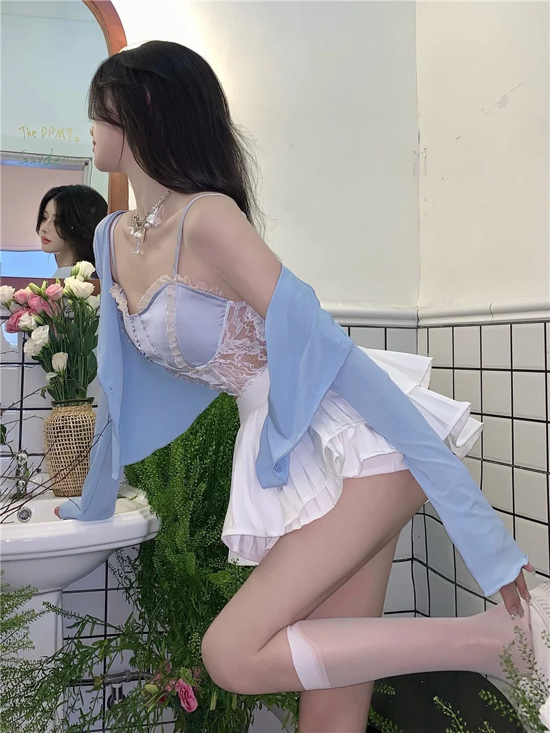 Women's Lace Camisole Vest Summer Pure Desire Tight. Light and sexy, perfect for layering or wearing alone. Stay cool an — photo 3