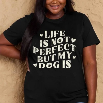 Title 2, Simply Love Full Size Dog Slogan Graphic Cotton...