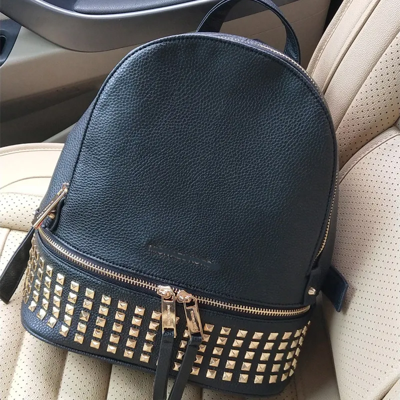Damen-Tasche aus Lychee-Leder mit Nieten Stilvolle Tasche für Damen mit viel Stauraum und einem einzigartigen Design Ideal für jeden Anlass — foto 2