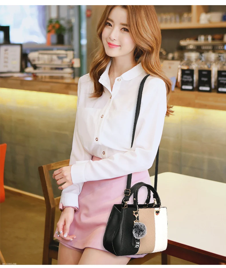 Title 1, Bolsa estilo coreano com listras em cores contr...