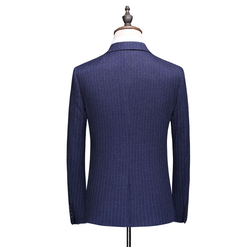 Title 6, Mens Striped Business Casual Three-Piece Suit....