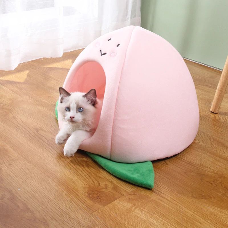 Detachable and Washable Cat House Kitten Bed. Provides a cozy and comfortable retreat for your kitten. Easy to clean and — photo 6