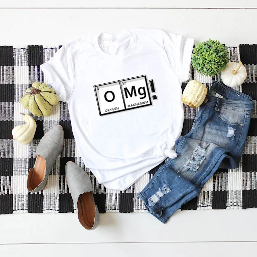 Title 8, Cotton Wacky Humor Letter Large Size Short Slee...