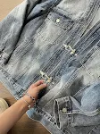 Jaqueta Jeans Azul Desbotado Heavy Robe. Conforto e estilo combinados. Ideal para sobreposições, durável e versátil, para uso casual diário. — foto 6
