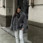 Women's lamb wool coat, a female winter coat designed for warmth and style. Stay cozy and fashionable all winter long wi — photo 16