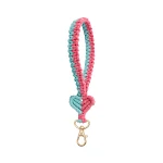 Llavero de pulsera bohemio tejido a mano, práctico y elegante. Lleva tus llaves con estilo y comodidad, liberando tus manos. — foto 7