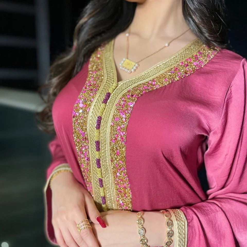 Title 4, Womens Rhinestone Robe Long Dress
