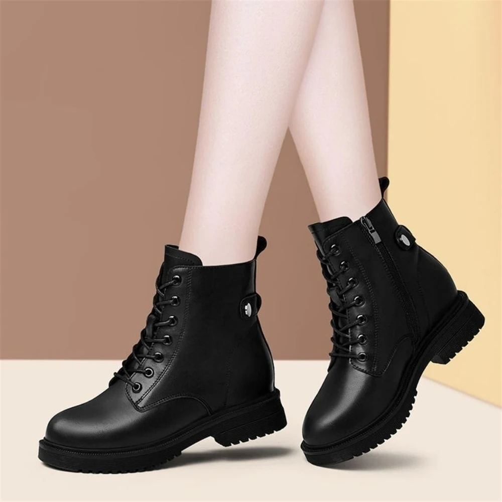 Title 4, Botas femininas de algodão com sola de salto gr...
