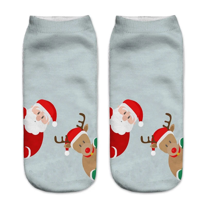 Title 22, Nieuwe 3D-geprinte damesbootsokken met kerstpat...