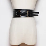 Leather Diagonal Buckle Women's Wide Girdle — photo 7
