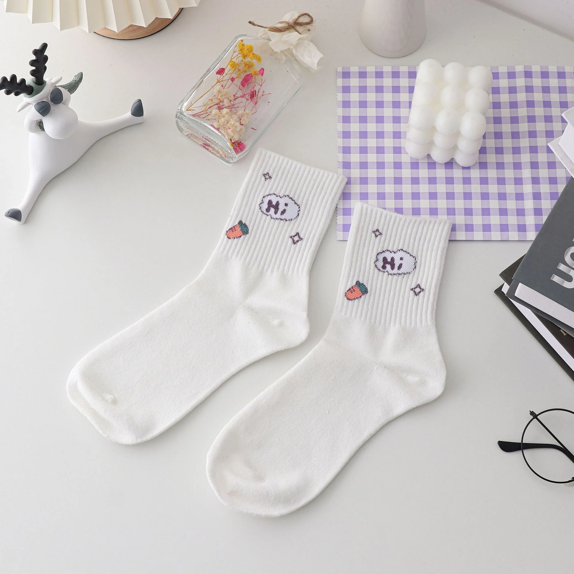 Purple Socks Women's Mid Tube Stockings — photo 6