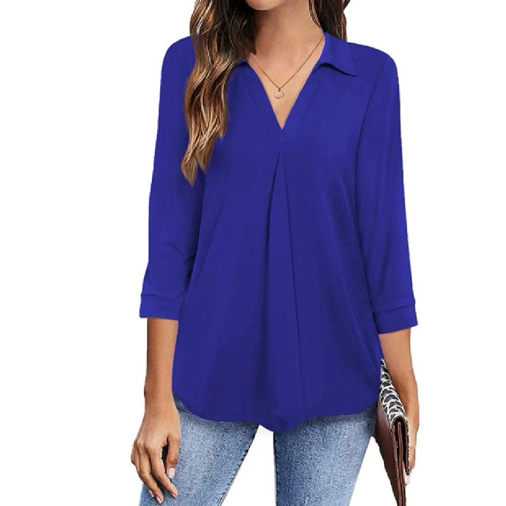 Title 7, Womens Pullover V-neck Tops Stylish and comfor...
