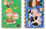 Frühe Kindheit Lernspielzeug Cartoon Puzzle Bausatz Kreative Blöcke Gehirntraining Handbuch für Kleinkinder. — foto 21