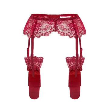 Title 2, Lace Garter Vintage With Leg Ring Clipped Butto...
