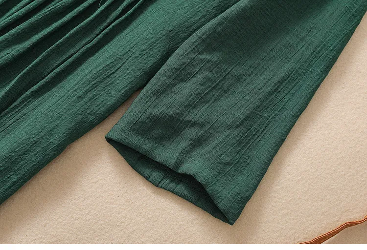 Vestido Cheongsam Solto de Algodão e Linho de Comprimento Médio, Conforto e Elegância em uma peça leve e respirável para o dia a dia. — foto 8