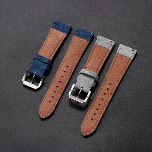 Title 15, Suede Leather Strap Quick Release Watch Band – ...