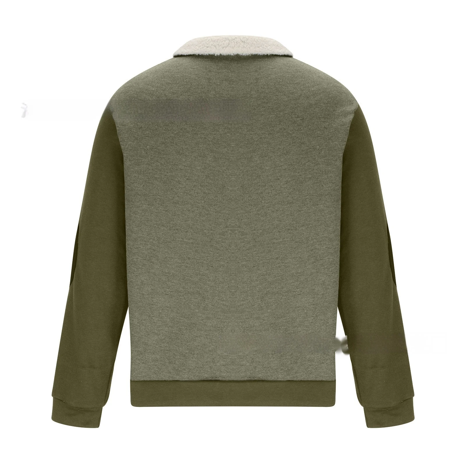 Suéter Pulôver Casual com Zíper Meio e Costura, Estilo Europeu e Americano, Manga Longa, Perfeito para um Visual Moderno e Confortável. — foto 10