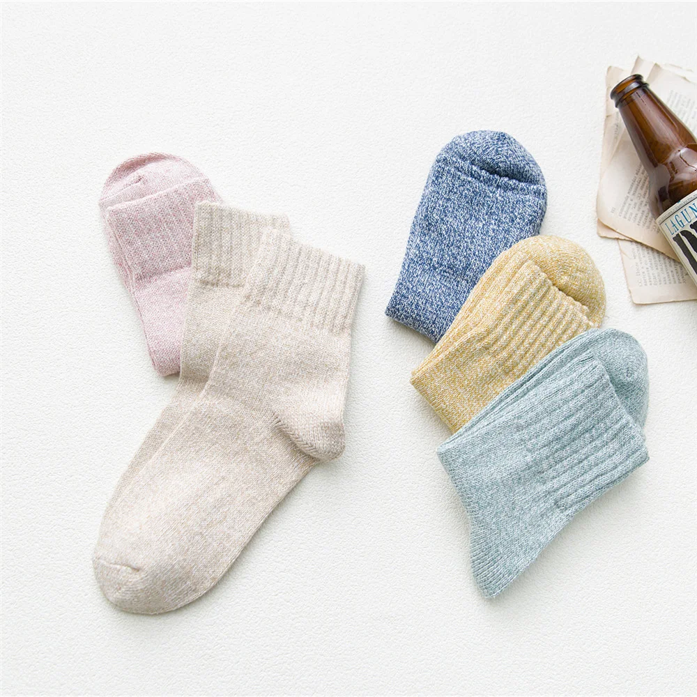 Autumn and Winter Thickened Women's Socks, Pure Color, Parallel Design, Keep Warm, Comfortable and Ideal for Cold Weathe — photo 13