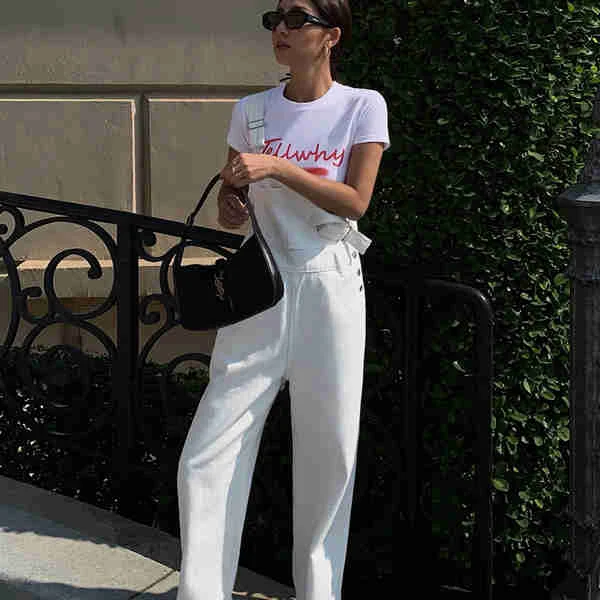 Title 6, Korean Style Loose Straight Jumpsuit Mopping Wi...