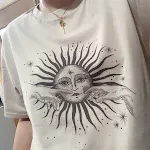 Summer Ladies Round Neck Print Short-Sleeved T-Shirt — photo 3