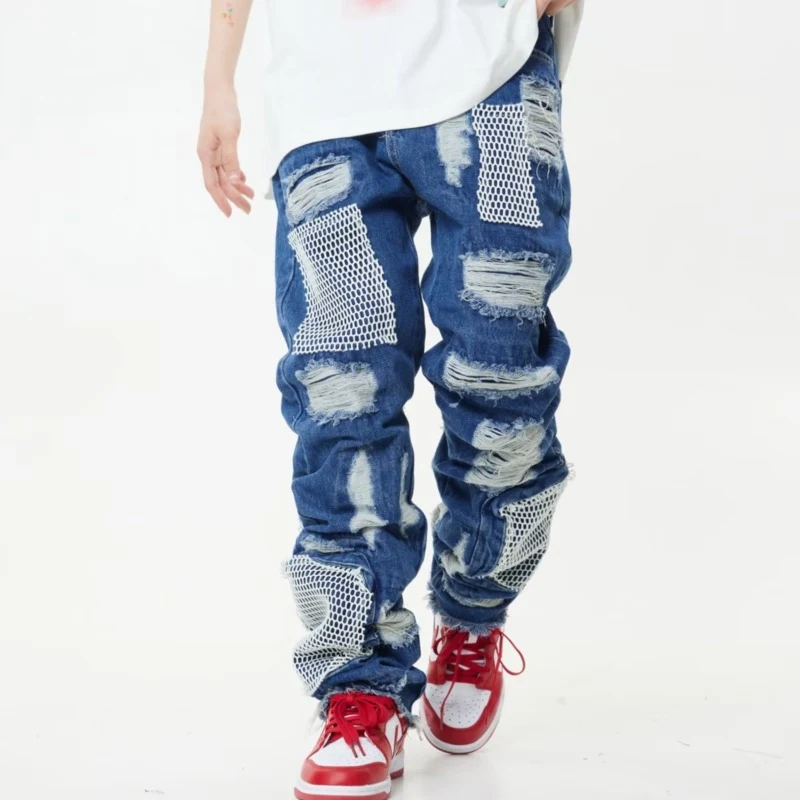Title 5, Jeans Heavy Industry Hole & Patch uomo, robusti...