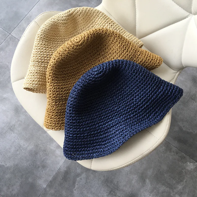 Title 4, Womens Straw Hat Foldable Rolled Edge Small Br...