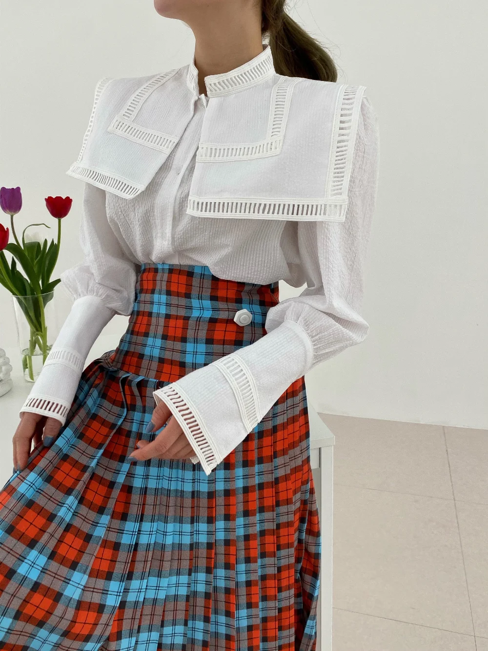 Title 1, Camicia da donna con maniche a sbuffo larghe e ...